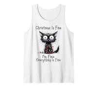 Christmas Is Fine I'm Fine Grumpy Xmas Cat Christmas Chaos Canotta