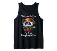 Christmas Is Fine I'm Fine Grumpy Xmas Panda Bear Canotta