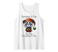 Christmas Is Fine I'm Fine Grumpy Xmas Panda Bear Canotta