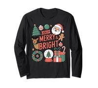 Christmas Jolly Merry And Bright Maglia a Manica