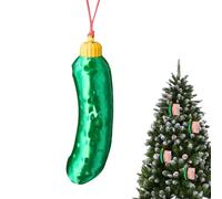 Christmas Keychain, Funny Wallet Bag Charm, Holiday Ornament Accessory, Cucumber Key Holder with Metal Ring and Compact Design, Decorative Trinket for Backpack Handbag Car Travel School Party Birthday