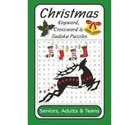 Christmas Keyword, Crossword & Sudoku Puzzles: Keyword, Crossword & Sudoku Puzzles with Easy to Read Print about Christmas (6x9 inches, 120 pages) 50+ Puzzles, Gift for Christmas