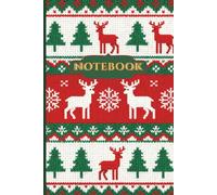 Christmas Knit Pattern Notebook - Cozy Holiday Reindeer & Tree Design: Festive Winter Writing Journal for Gifts, Notes & Daily Use
