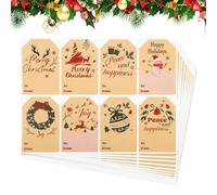 Christmas Labels Stickers - Adhesive Winter Decoration, Festive Gift Tag Seal Set | Holiday Labels for Envelopes Cards Party Favour Family Gathering Christmas Wrapping Supplies