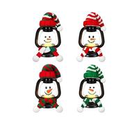 Christmas Lantern - Small 2025 Snowman Table Centerpiece for Winter Decoration | Portable Festive Light Ornament, Led Holiday Decor for Entryway Windowsill Kitchen Bedroom Garden Pathway, Multicolor