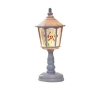 Christmas Lantern - White Christmas Snow Globe - Hexagonal Cone Winter Table Lamp | Scene Props LED Snow Globe Lantern | Bedside Lamp Glitter Decor | snowglobes Decoration For Bedroom Nursery Room