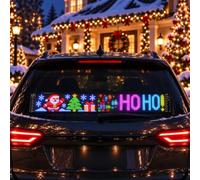 Christmas LED Car Rear Window Display with App Control (9.2x37.2cm) | Flexible Rollable Panel, Bright RGB Pixels, Custom Messages and Animated Scenes for Christmas Car Displays