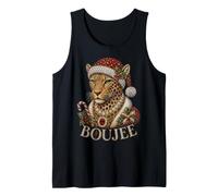 Christmas Leopard Boujee Glamour Divertente Natale Canotta