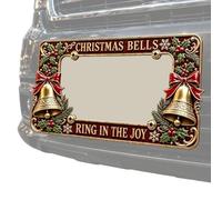 Christmas Licence Plate Frame - Iron | Festive Car Tag Holder