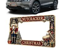 Christmas License Plate Frame Decorative - Christmas Metal Auto Tag
