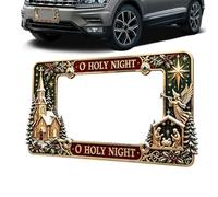 Christmas License Plate Frame | Metal Auto Tag Holder