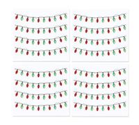 Christmas Light String Stickers | 4 Pieces Holiday Decoration | Christmas Light Embellishment Stickers | for Children Scrapbooking Project Greeting Card Holiday Craft Party Favor Photo Album