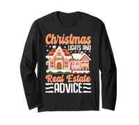 Christmas Lights And Real Estate Advice Funny Realtor Saying Maglia a Manica