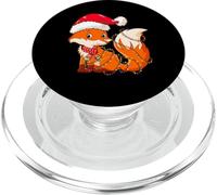 Christmas Lights Fox Wearing Xmas Hat - Cute Funny Fox Lover PopSockets PopGrip per MagSafe