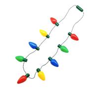 Christmas Lights Necklace - Colorful LED Bulbs, 9 LED Christmas Lights Necklace with 3 Flash Modes | Wearable Colorful Bulb Lamp for Kids Teens Adults Friends Party Favors Birthday Holiday Tree Decor