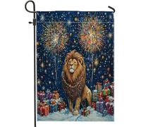 Christmas Lion Bandiera Moda Bandiera Vacanza Stagionale Bandiere Per Prato Camera Da Letto Interni 30X45Cm