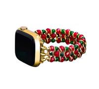 Christmas Magic, Cinturino per Smart Watch da 44 mm, 40 mm, 38 mm, 41 mm, 45 mm, 49 mm, 42 mm, da donna, per cinturini iWatch serie SE 9, 8, 7, 6, 5, 4, 3, 2, 1 (ciondolo natalizio oro, S, adatto a