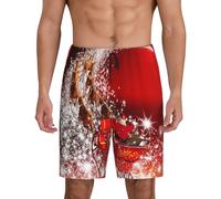 Christmas Magic - Confezione da 1 pantaloncini da notte da uomo con tasche laterali, vestibilità traspirante, disponibile in grande., Nero , L