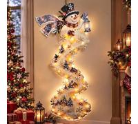 Christmas Magic Trail Wall Light - LED Cascading Wall Decor，1PC-B | Festive LED Hanging Decor,Warm White 3D Space Saving,Sparkling Snow Effect Seasonal Ambiance for Train Nativity Setups