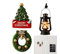 Christmas Magnets for Fridge Decorative - Magnetic Holiday Fridge Decor Car | Christmas Car Refrigerator Magnet for Home Kitchen Door | Locker Office Dorm Apartment Party Holiday Christmas Magnets for