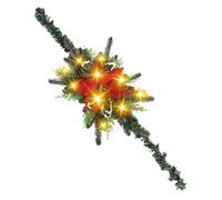 Christmas Mailbox Swag, Lighted Outdoor Christmas Swag Garland, Outdoor Christmas Garland with Lights | Holiday Decor for Mailbox, Fronte Porch, Oro Yard | Christmas Swag for Outdoor Decoration