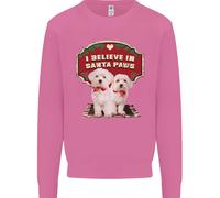 Christmas Maltese Divertente Santa Paws Xmas Uomo Sweatshirt Jumper