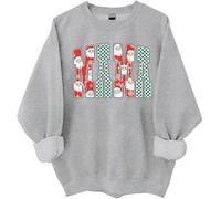 Christmas Mama Sweatshirt Mama Claus camicie per le donne Merry Christmas Mom Shirt, Grigio, 3XL