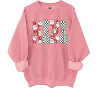 Christmas Mama Sweatshirt Mama Claus camicie per le donne Merry Christmas Mom Shirt, rosa, S