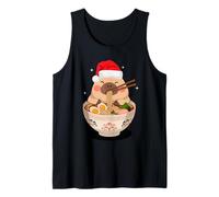 Christmas Men Women Kids Cute Capybara Eating Ramen Noodles Canotta