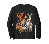 Christmas Men Women Kids Wildlife Zoo Day Beautiful Animals Maglia a Manica