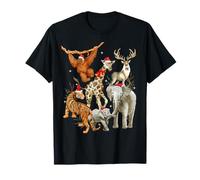 Christmas Men Women Kids Wildlife Zoo Day Beautiful Animals Maglietta