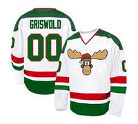 Christmas Merch Clark Griswold #00 Hockey Jersey X-Mas Movie V-collo Manica Lunga Donna Uomo Felpa Atletica, a03, XXL