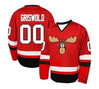 Christmas Merch Clark Griswold #00 Hockey Jersey X-Mas Movie V-collo Manica Lunga Donna Uomo Felpa Atletica, a04, S