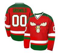 Christmas Merch Clark Griswold #00 Hockey Jersey X-Mas Movie V-collo Manica Lunga Donna Uomo Felpa Atletica, a01, L