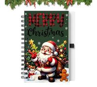 Christmas Mini Notebooks, A6 Spiral Notepad, Holiday Lined Notebook 50 Page | Christmas Spiral Design, A6 Lined Notepad with Pen Loop and 50 Pages, for Home Classroom Meeting Office Study Travel Party