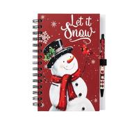 Christmas Mini Notebooks, A6 Spiral Notepad, Holiday Lined Notebook 50 Page | Christmas Spiral Design, A6 Lined Notepad with Pen Loop and 50 Pages, for Home Classroom Meeting Office Study Travel Party