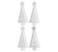 Christmas Mold - Christmas Tree Candle Mold | Christmass Tree Shape Ornament Mould, 4 Pieces Easy Release Silicone Crafting Mould For Home Studio Art Project Adults Children