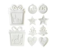 Christmas Molds | 5-Piece Easy Release Cute Tree Heart Star DIY Making |
