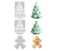 Christmas Molds for Candles 3 Pieces Funny Man DIY Making Gingerbread