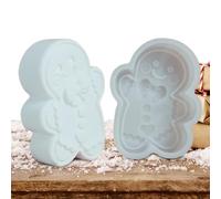 Christmas Molds, Gingerbread Man Silicone Craft Moulds, Non-Stick Flessibile Tray, Resin Plaster Wax Soap Clay, Ideal Holiday Decorations for Adults Kids Beginners Home Arts and Crafts Projects