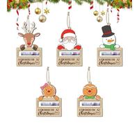 Christmas Money Holder - Unico Christmas Money Holder | 5 pezzi Christmas Tree Pendant Money Holder Wooden Christmas Money Clip Christmas Tree Pendant Christmas Greeting Money Holder For Women & Men