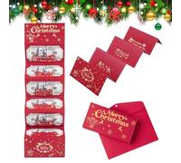 Christmas Money Holder, with 6 Slots Xmas Gift Card Holder, Creative Cash Surprise Cash Envelope Xmas Gift Card Holders Surprise Money Envelopes for Family, Friends, Kids and Decorations
