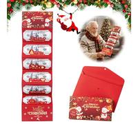 Christmas Money Holder, with 6 Slots Xmas Gift Card Holder, Creative Cash Surprise Cash Envelope Xmas Gift Card Holders Surprise Money Envelopes for Family, Friends, Kids and Decorations