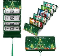 Christmas Money Holders-Christmas Cash Gift Envelopes Money Holder with 10 Slots for Cash for Men Women Girls Boys, Surprise Money Envelopes (C,8PCS)