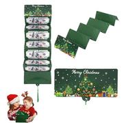 Christmas Money or Gift Card Holder with 10 Slots Surprise Christmas Xmas Gift Card Holder, Xmas Money Cards with Envelopes, for Santa Cash Supplies (Green)