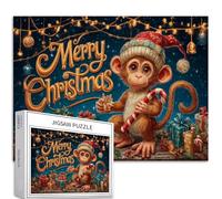 Christmas Monkey Puzzle da 1000 pezzi per adulti impilabili puzzle artistici colorati puzzle fai da te per la decorazione della casa regali puzzle famiglia perfetto per serate di gioco 70 × 50 cm