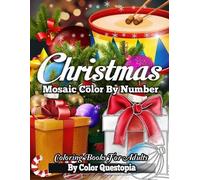 Christmas Mosaic Color By Number Coloring Books for Adults (Tascabile)