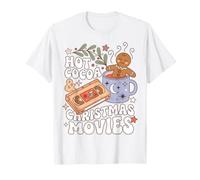 Christmas Movie Night Hot Cocoa Holiday Humor Maglietta