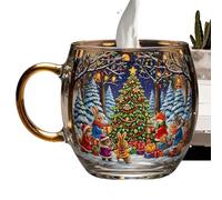 Christmas Mug, Painted Decorative Cup, 10 Oz Coffee Mug, Funny Tea Dinkware, Holiday Drinkware Gift for Travel, Winter Parties, Café, Birthdays, Home Celebrations, Weddings, and Stocking Stuffers