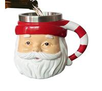 Christmas Mugs, 250ml Vintage Santa Design Holiday Mug, Novelty Christmas Drinkware with Stainless Steel Liner for Hot Chocolate, Coffee, Tea, Ideal for Girls, Women, Kitchen, Birthday